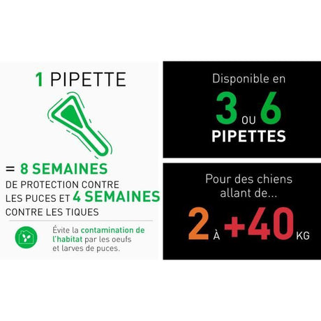 Frontline Combo chien - Anti-puces anti-tiques pour chien M - 10-20kg - 6 pipettes