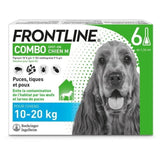 Frontline Combo chien - Anti-puces anti-tiques pour chien M - 10-20kg - 6 pipettes