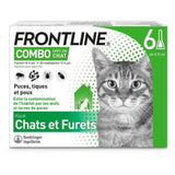 Frontline Combo chat - Anti-puces anti-tiques pour chat - 6 pipettes