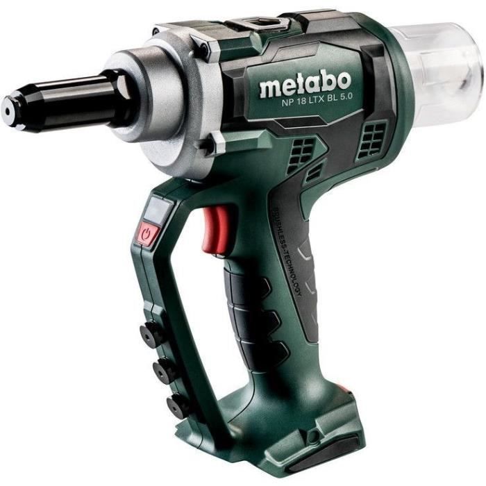 Riveteuse sans fil - METABO - NP 18 LTX BL 5.0 - 18 V - MetaBOX 145 L