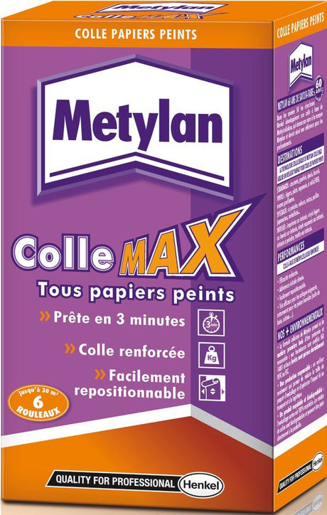 Colle pour tous papiers peints - METYLAN - Max - Paquet de 200g