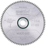 Lame de scie circulaire Pro - METABO - Multi Cut HW/CT 254x30,80FZ/TZ 5°