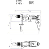 Perceuse - METABO - BEV 1300-2 - Mandrin a clé - Poignée supplémentaire - Béton