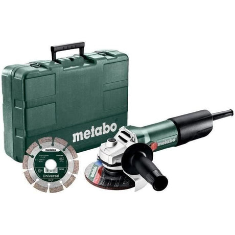 Meuleuse d'angle filaire METABO 850W 125mm W 850-125 + 1 disque diamant + malette de rangement