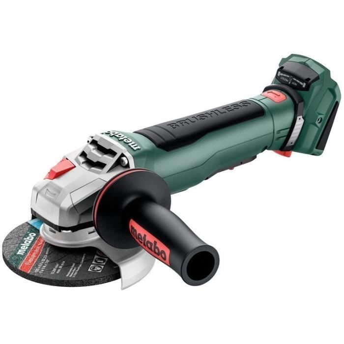 Meuleuse d'angle sans fil - METABO - WPB 18 LT BL 11-125 Quick - 18 V - MetaBOX 165 L