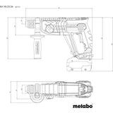 Marteau perforateur sans fil - METABO - KH 18 LTX 24 - 18 V - MetaBOX 165 L