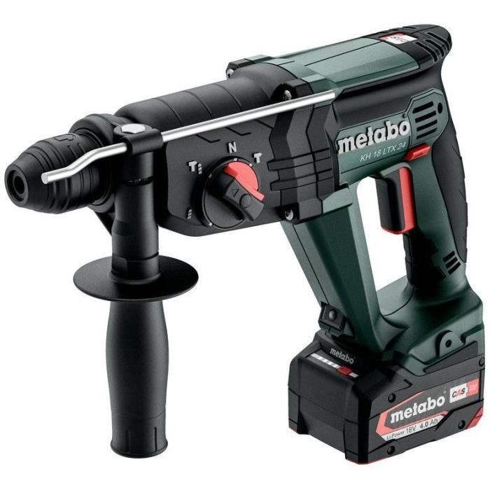 Marteau perforateur sans fil - METABO - KH 18 LTX 24 - 18 V - SDS Plus - 2 batteries Li-Power (18 V/4,0 Ah)