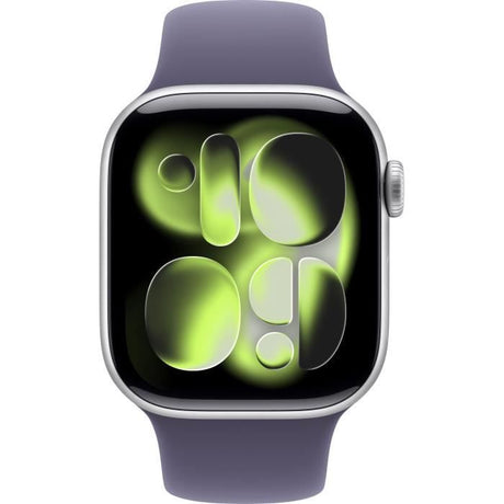 Apple Watch Series 11 GPS - 42mm - Boîtier Silver Aluminium  - Bracelet Purple Fog Sport Band - M/L