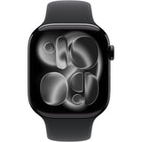 Apple Watch Series 11 GPS - 46mm - Boîtier Jet Black Aluminium  - Bracelet Black Sport Band - M/L