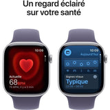 Apple Watch Series 11 GPS - 46mm - Boîtier Silver Aluminium  - Bracelet Purple Fog Sport Band - M/L
