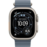 Apple Watch Ultra 3 GPS + Cellular - 49mm - Boîtier Natural Titanium  - Bracelet Anchor Blue OceanBand