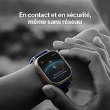 Apple Watch Ultra 3 GPS + Cellular - 49mm - Boîtier Natural Titanium  - Bracelet Anchor Blue OceanBand