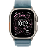 Apple Watch Ultra 3 GPS + Cellular - 49mm - Boîtier Natural Titanium  - Bracelet Light Blue Alpine Loop - Medium