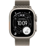 Apple Watch Ultra 3 GPS + Cellular - 49mm - Boîtier Natural Titanium  - Bracelet Natural Titanium Milanese Loop - Large