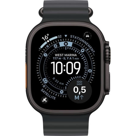 Apple Watch Ultra 3 GPS + Cellular - 49mm - Boîtier Black Titanium  - Bracelet Black OceanBand