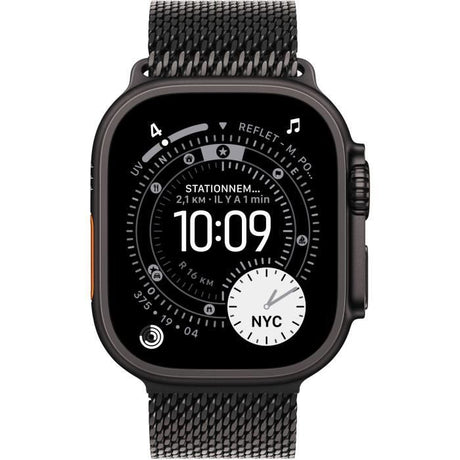 Apple Watch Ultra 3 GPS + Cellular - 49mm - Boîtier Black Titanium  - Bracelet Black Titanium Milanese Loop - Large