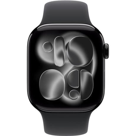 Apple Watch Series 11 GPS + Cellular - 42mm - Boîtier Jet Black Aluminium  - Bracelet Black Sport Band - S/M
