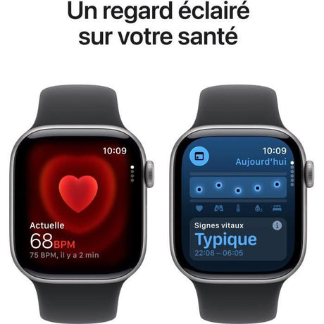 Apple Watch Series 11 GPS + Cellular - 42mm - Boîtier Space Grey Aluminium  - Bracelet Black Sport Band - S/M