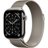Apple Watch Series 11 GPS + Cellular - 42mm - Boîtier Natural Titanium  - Bracelet Natural Milanese Loop