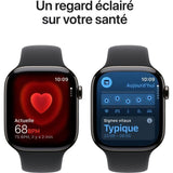 Apple Watch Series 11 GPS + Cellular - 42mm - Boîtier Slate Titanium  - Bracelet Black Sport Band - S/M