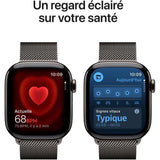 Apple Watch Series 11 GPS + Cellular - 42mm - Boîtier Slate Titanium  - Bracelet Slate Milanese Loop