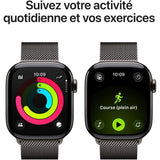 Apple Watch Series 11 GPS + Cellular - 42mm - Boîtier Slate Titanium  - Bracelet Slate Milanese Loop