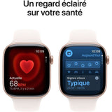 Apple Watch Series 11 GPS + Cellular - 46mm - Boîtier Rose Gold Aluminium  - Bracelet Light Blush Sport Band - S/M