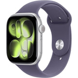 Apple Watch Series 11 GPS + Cellular - 46mm - Boîtier Silver Aluminium  - Bracelet Purple Fog Sport Band - S/M