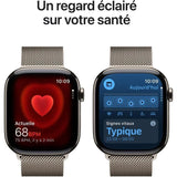 Apple Watch Series 11 GPS + Cellular - 46mm - Boîtier Natural Titanium  - Bracelet Natural Milanese Loop - S/M