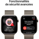 Apple Watch Series 11 GPS + Cellular - 46mm - Boîtier Natural Titanium  - Bracelet Natural Milanese Loop - S/M