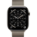 Apple Watch Series 11 GPS + Cellular - 46mm - Boîtier Natural Titanium  - Bracelet Natural Milanese Loop - M/L