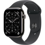 Apple Watch Series 11 GPS + Cellular - 46mm - Boîtier Slate Titanium  - Bracelet Black Sport Band - S/M