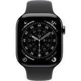 Apple Watch Series 11 GPS + Cellular - 46mm - Boîtier Slate Titanium  - Bracelet Black Sport Band - S/M