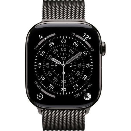 Apple Watch Series 11 GPS + Cellular - 46mm - Boîtier Slate Titanium  - Bracelet Slate Milanese Loop - S/M