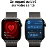 Apple Watch Series 11 GPS + Cellular - 46mm - Boîtier Slate Titanium  - Bracelet Slate Milanese Loop - M/L