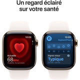 Apple Watch Series 11 GPS + Cellular - 46mm - Boîtier Gold Titanium  - Bracelet Light Blush Sport Band - S/M