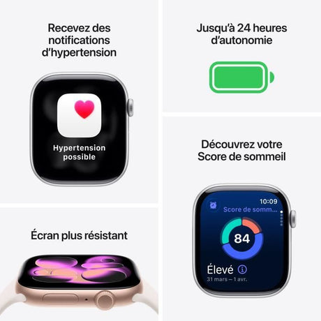 Apple Watch Series 11 GPS + Cellular - 46mm - Boîtier Gold Titanium  - Bracelet Light Blush Sport Band - S/M