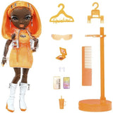 Rainbow High S23 Fashion Doll - Poupée 27 cm Michelle St Charles (Orange Fluo) - 1 tenue, 1 paire de chaussures et des accessoires