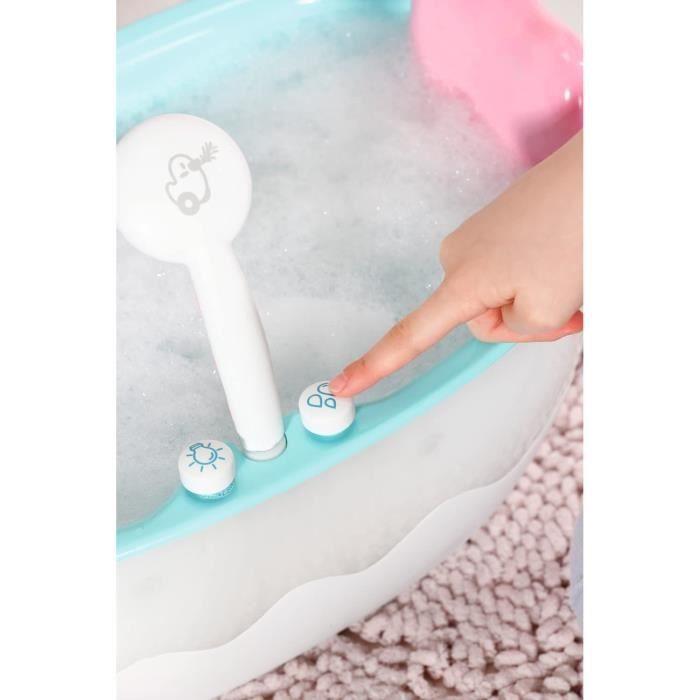 BABY BORN - Baignoire pour poupée - Effets lumineux et sonores - Canard de bain amovible - Des 3 ans et plus