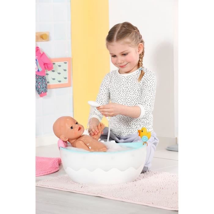 BABY BORN - Baignoire pour poupée - Effets lumineux et sonores - Canard de bain amovible - Des 3 ans et plus