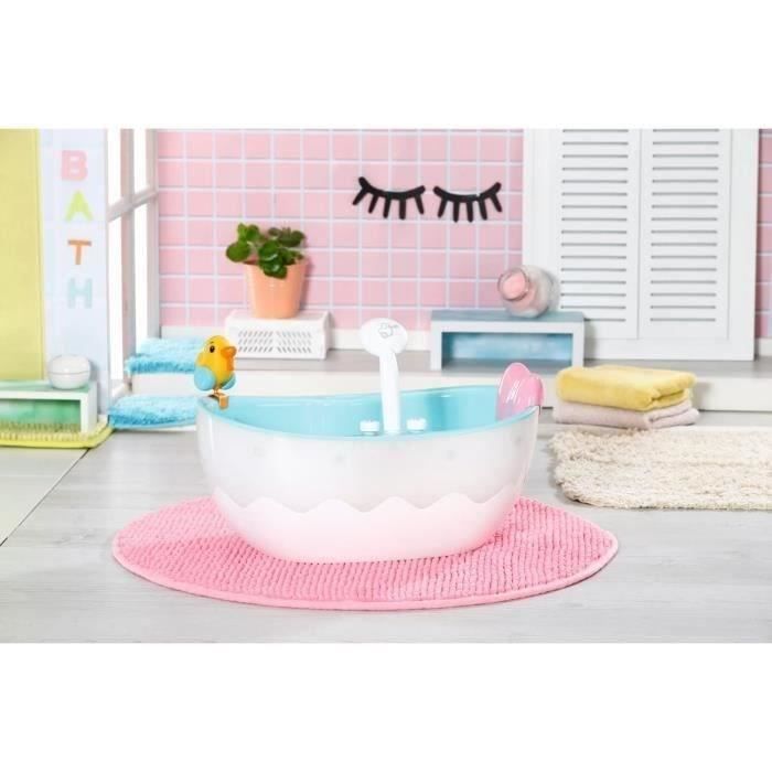 BABY BORN - Baignoire pour poupée - Effets lumineux et sonores - Canard de bain amovible - Des 3 ans et plus