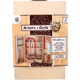 Armoire a outils en bois avec de vrais outils - PLANETE BOIS - FSC - 25 pieces - Montessori - Des 8 ans