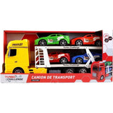 Véhicule d'Intervention - TURBO CHALLENGE - Camion Transport - 1/24 - 4 Voitures Sportives - Couleur Aléatoire