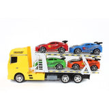 Véhicule d'Intervention - TURBO CHALLENGE - Camion Transport - 1/24 - 4 Voitures Sportives - Couleur Aléatoire