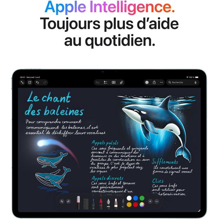 Apple - iPad Air M4 (2026) - 13 - Wi-Fi + Cellular - 128Go - Bleu