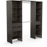 Kit dressing extensible - L192 x P50 x H205 cm - Décor Chene Waterford - MIAMI