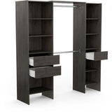 Kit dressing extensible - L192 x P50 x H205 cm - Décor Chene Waterford - MIAMI