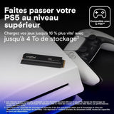 Crucial T500 SSD 1 To PCIe Gen4 NVMe M.2 PS5 SSD Interne Gaming avec Dissipateur, compatible PlayStation 5 - CT1000T500SSD5