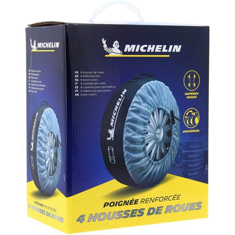 Lot de 4 Housses de rangement les roues ou les pneus taille universelle - MICHELIN - 15''a 19'' - En nylon avec poignée renforcée.