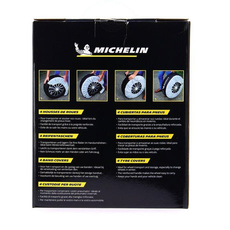 Lot de 4 Housses de rangement les roues ou les pneus taille universelle - MICHELIN - 15''a 19'' - En nylon avec poignée renforcée.